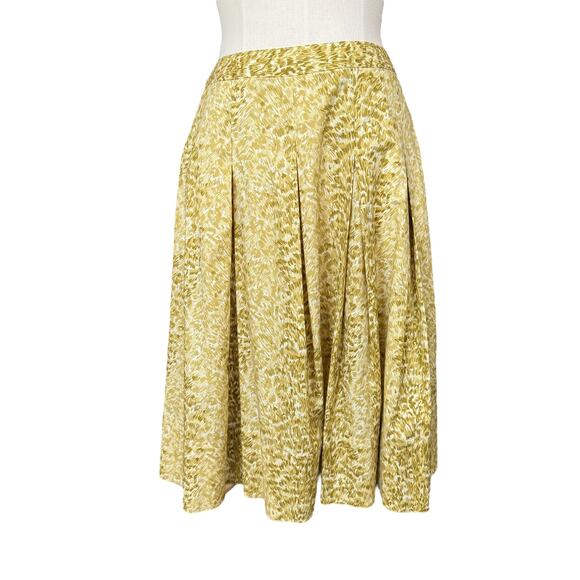 Talbots Skirt Womens Size 6p Petite Pleated A-Line Below Knee Length Cotton - Picture 1 of 9